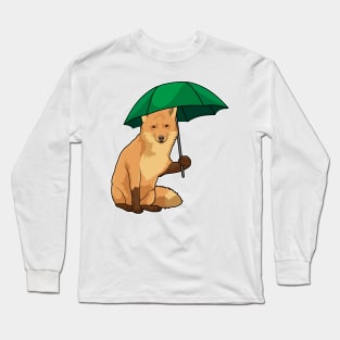 Fox with Umbrella Long Sleeve T-Shirt